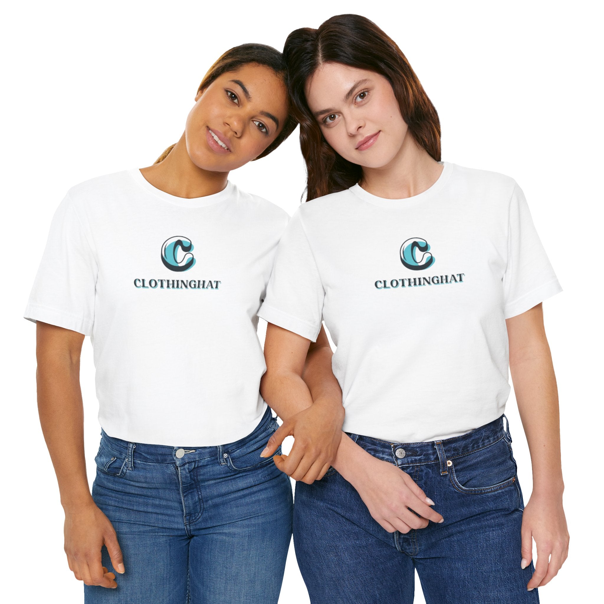 ClothingHat Classic Logo Tee — Minimal Branded White T-Shirt