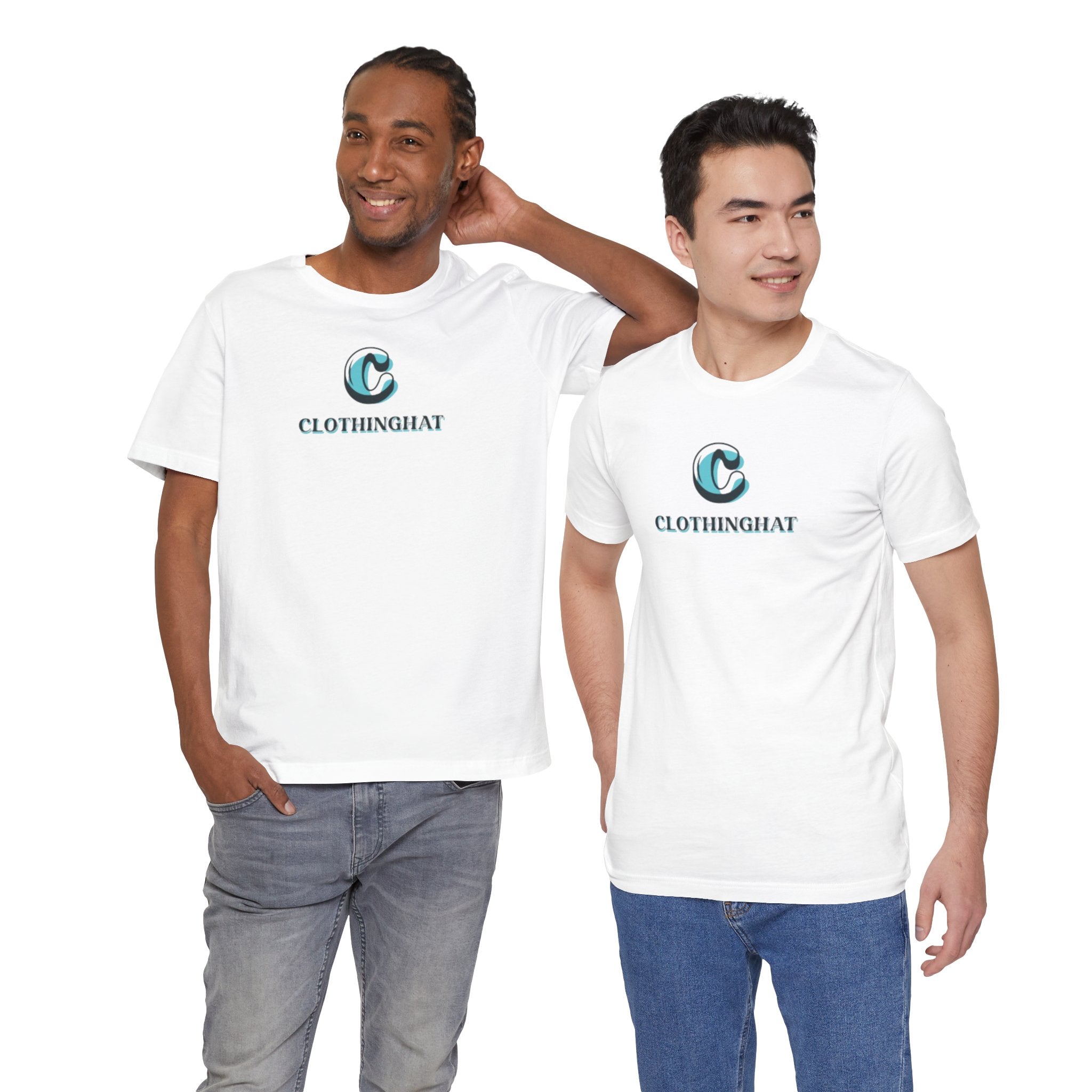 ClothingHat Classic Logo Tee — Minimal Branded White T-Shirt