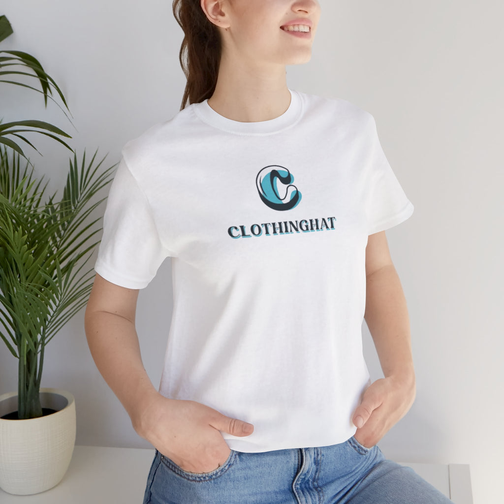 ClothingHat Classic Logo Tee — Minimal Branded White T-Shirt
