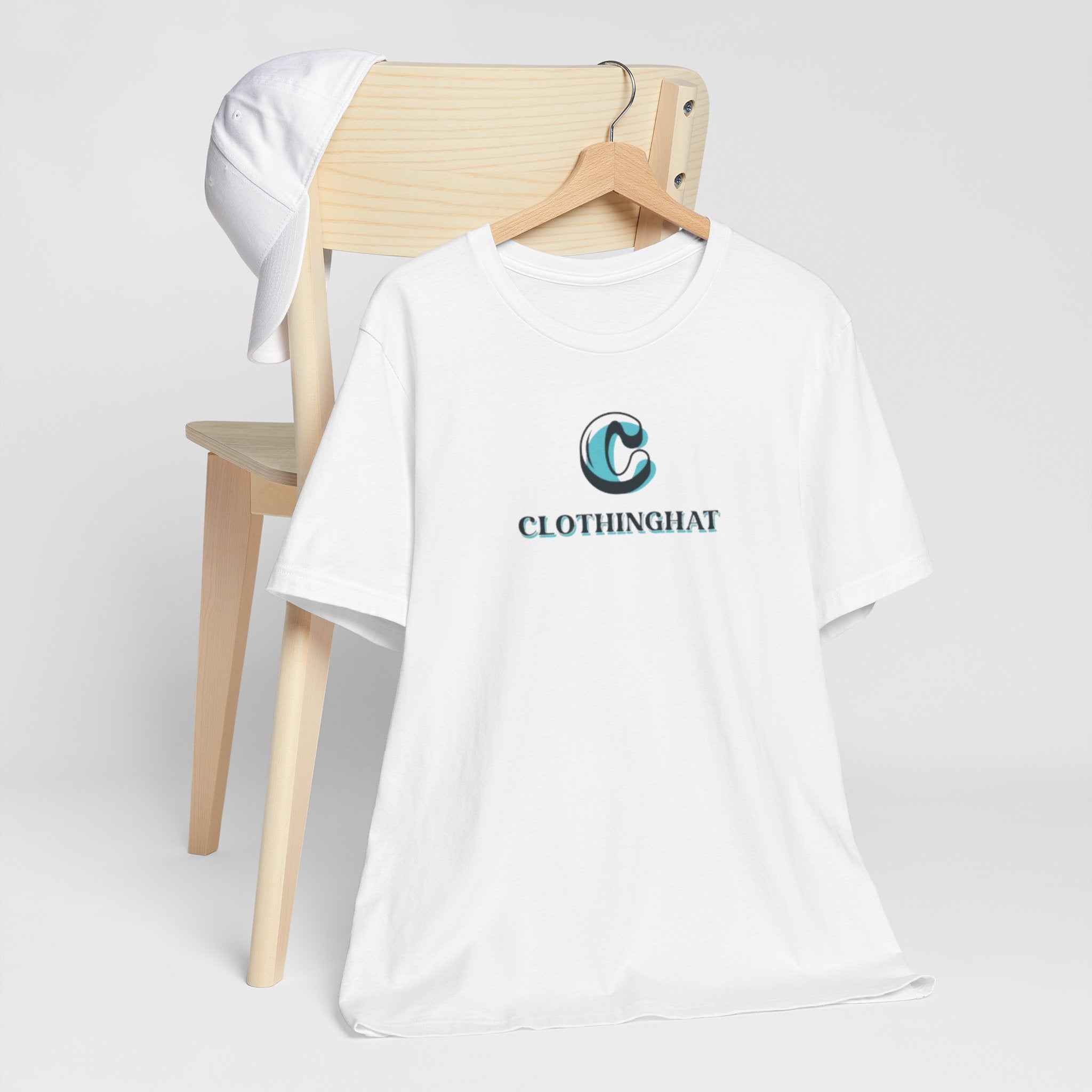 ClothingHat Classic Logo Tee — Minimal Branded White T-Shirt